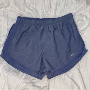 Nike running shorts, Large, blue/gray, with panty